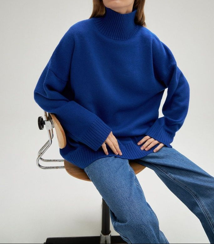 EB | Lässiger Lockerer Rollkragenpullover
