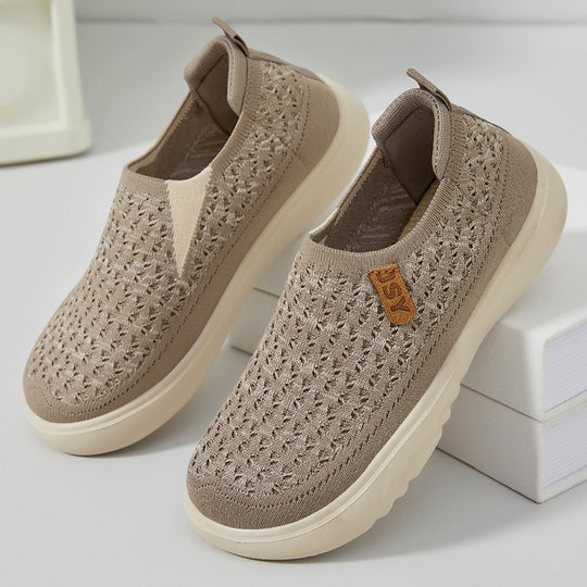Damen Bequeme Slip-On Freizeitschuhe EB