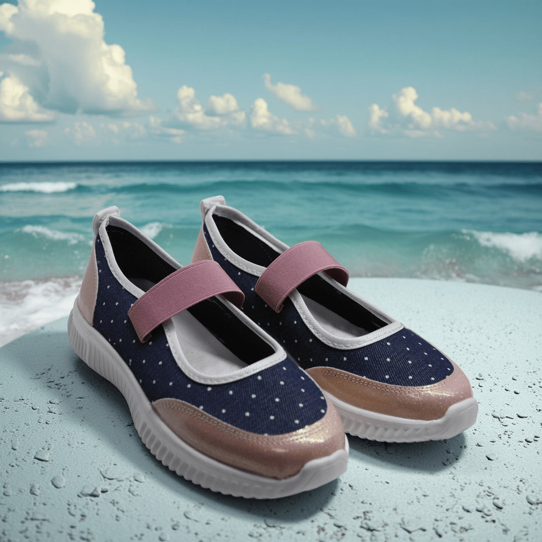 Damen Sportliche Freizeit-Schuhe mit elastischem Riemen EB