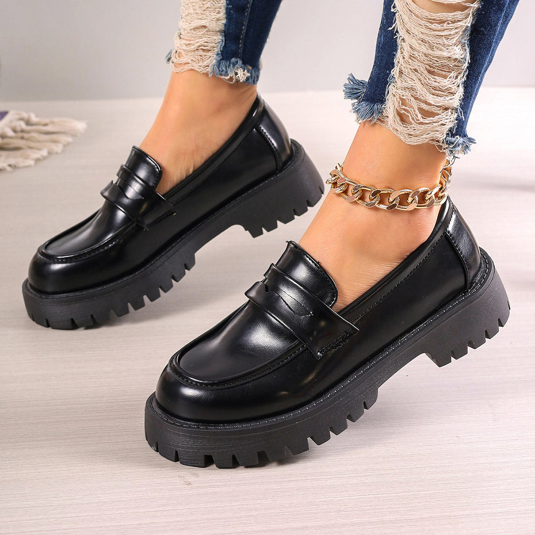 Damen Modische Loafers mit trendiger Sohle EB