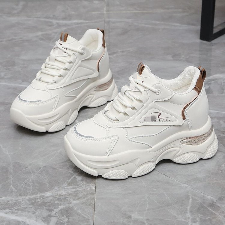 Damen Sportliche Chunky Sneakers mit atmungsaktiven Einsätzen und komfortabler Dämpfung EB