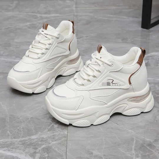 Damen Sportliche Chunky Sneakers mit atmungsaktiven Einsätzen und komfortabler Dämpfung EB