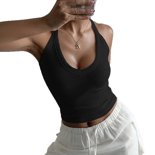 Damen Sportliches Trägershirt mit modischem Bicolor-Design EB