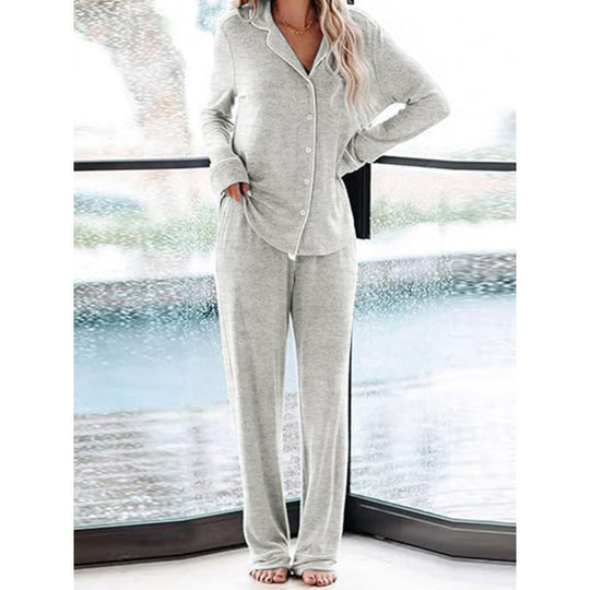 Damen Schlafanzug-Set aus weichem, atmungsaktivem Material EB