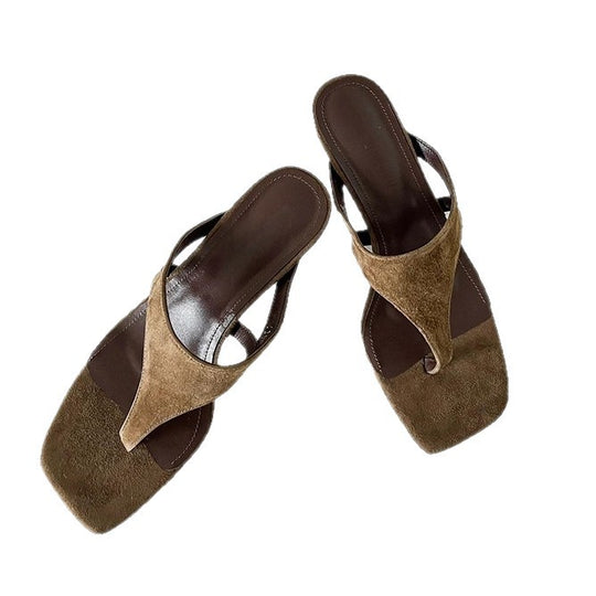Damen Zehentrenner-Sandalen mit ergonomischem Fußbett und modischem Riemendesign EB