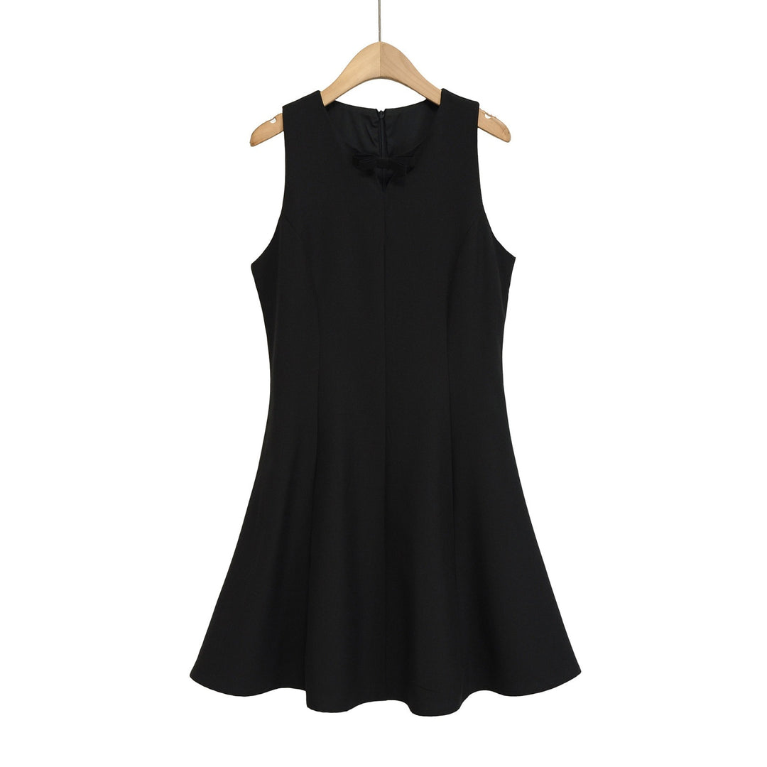 Damen Besprechungs-Kleid mit eleganter Schleifenverzierung und fließendem Schnitt EB