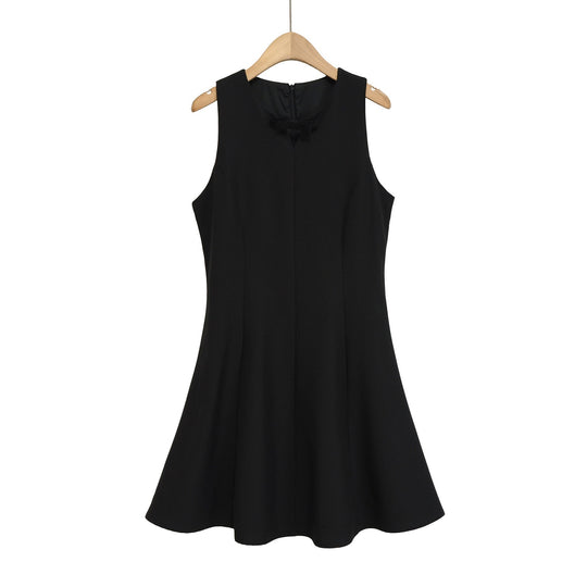 Damen Besprechungs-Kleid mit eleganter Schleifenverzierung und fließendem Schnitt EB