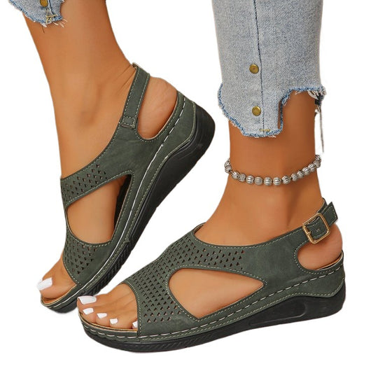 Damen Komfortable und atmungsaktive Sandalen mit verstellbarem Riemen EB
