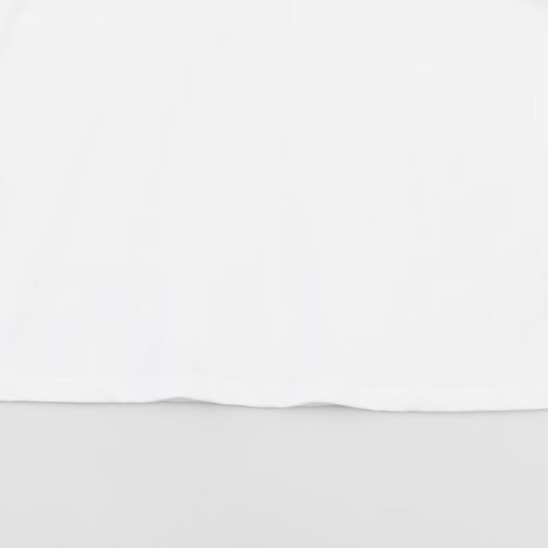 Damen T-Shirt mit elegantem Spitzenschnitt und zeitloser Schleifen-Applikation EB
