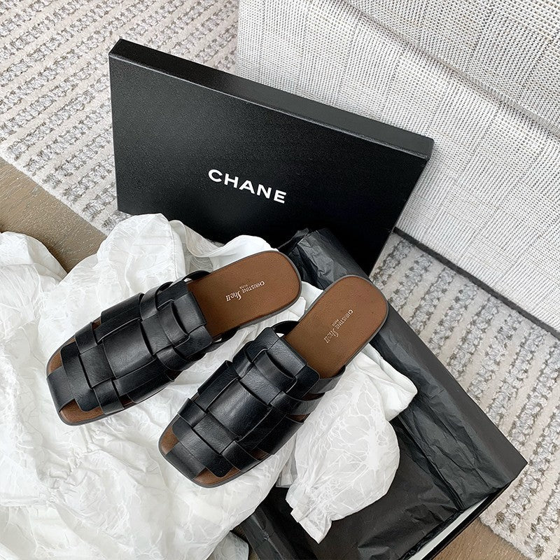 Damen leichte Clogs mit elegantem Flechtmuster und komfortabler Sohle EB