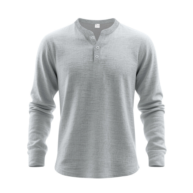 Herren Langarmshirt mit Knopfleiste EB