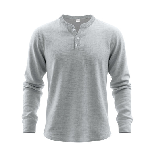 Herren Langarmshirt mit Knopfleiste EB