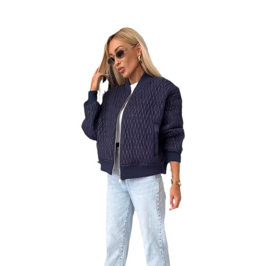 Damen elegante Steppjacke mit voluminösen Ärmeln EB