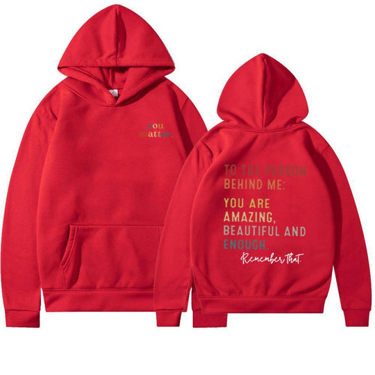 Damen Kapuzenpullover mit motivierendem Schriftzug EB