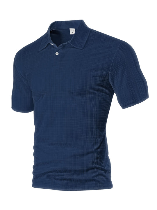 Herren Poloshirt mit strukturiertem Design und modischen Akzenten EB