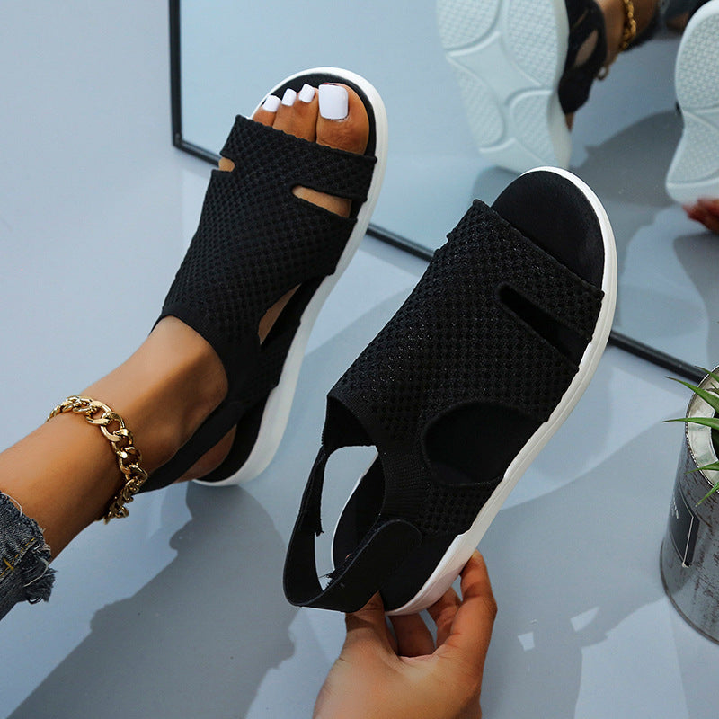 Damen Komfortable Sandalen mit atmungsaktivem Mesh-Obermaterial und rutschfester Sohle EB