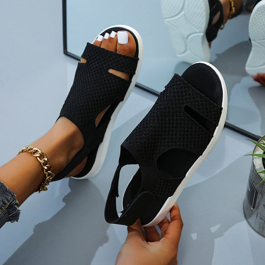 Damen Komfortable Sandalen mit atmungsaktivem Mesh-Obermaterial und rutschfester Sohle EB