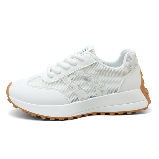 Damen sportliche Sneaker mit atmungsaktiver Mesh-Oberfläche und stoßdämpfendem Sohlenprofil EB