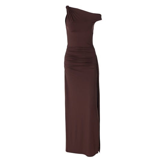 Damen Elegantes Wickelkleid mit gerafftem Einsatz EB