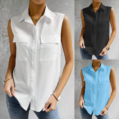 Damen ärmelloses Hemblusenshirt EB
