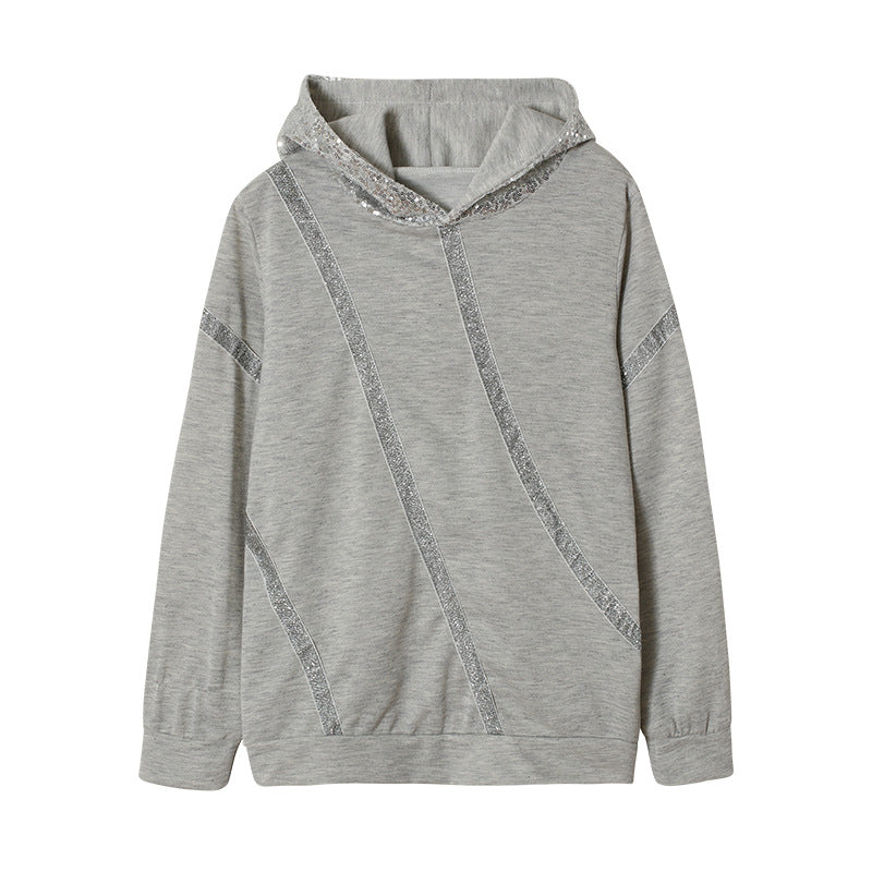 Damen Hoodie mit Glitzerakzenten und modernem Schnitt EB
