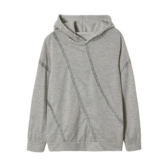 Damen Hoodie mit Glitzerakzenten und modernem Schnitt EB