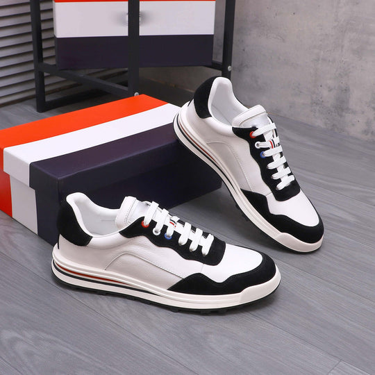 Damen Sportliche Leder Sneakers mit modischen Kontrasten von EB