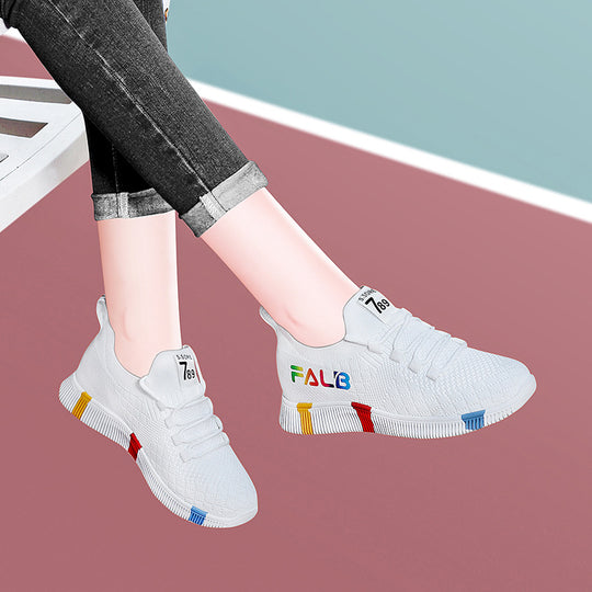 Damen Sportliche Sneakers mit atmungsaktiver Mesh-Oberfläche und flexibler Sohle EB