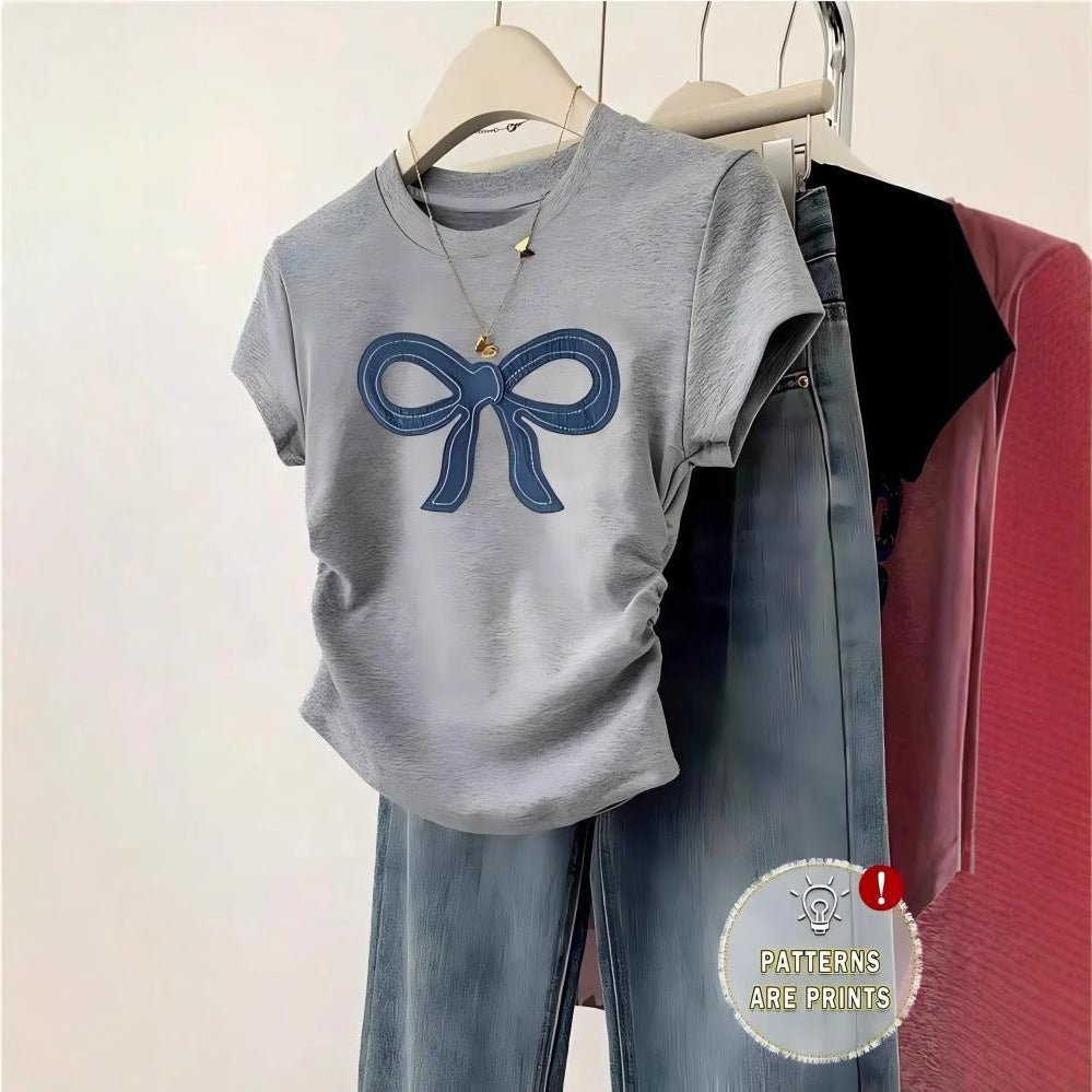 Damen Crop-T-Shirt mit figurbetontem Schnitt und modernem Design EB