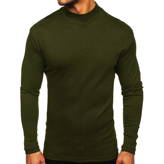 Herren Langarmshirt mit Stehkragen aus hochwertigem Material EB