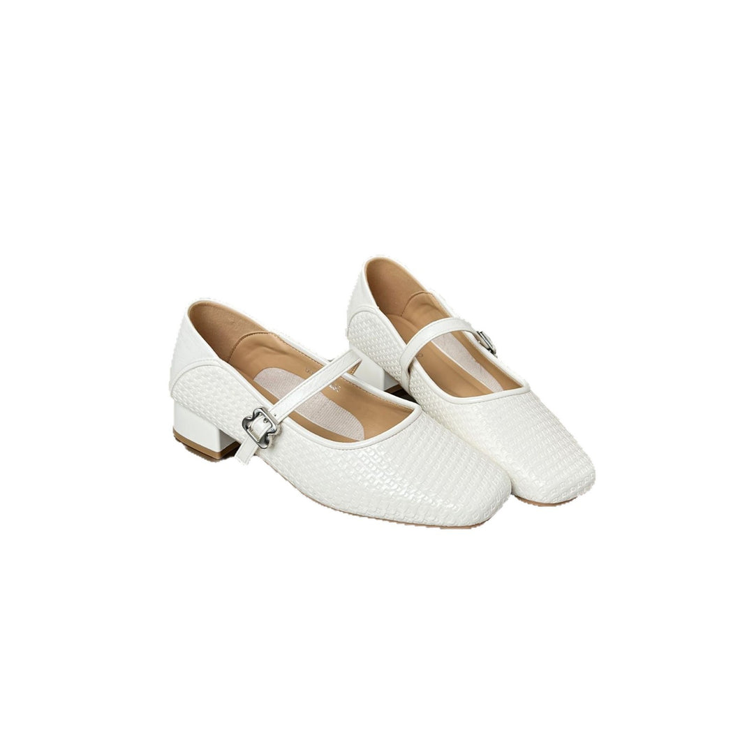 Damen Elegante Schnürschuhe mit modischer Riemenverzierung und bequemer Blockabsatz EB
