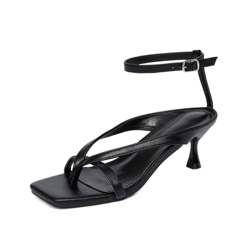 Damen Glamouröse Riemchen-Sandalen mit Absatz EB