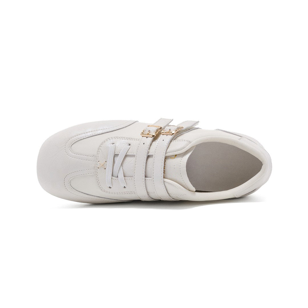 Damen modische Sneakers mit doppeltem Riemchenverschluss EB