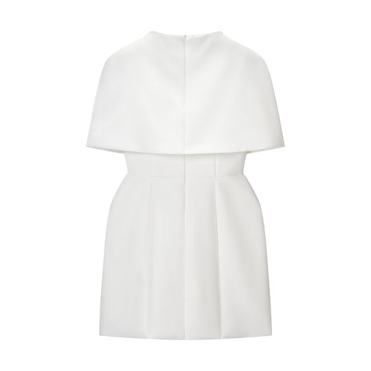 Damen elegantes Hochzeitskleid mit Cape-Ärmeln und tailliertem Schnitt EB