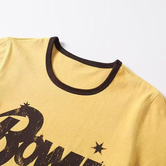 Damen Vintage T-Shirt mit Rundhalsausschnitt EB
