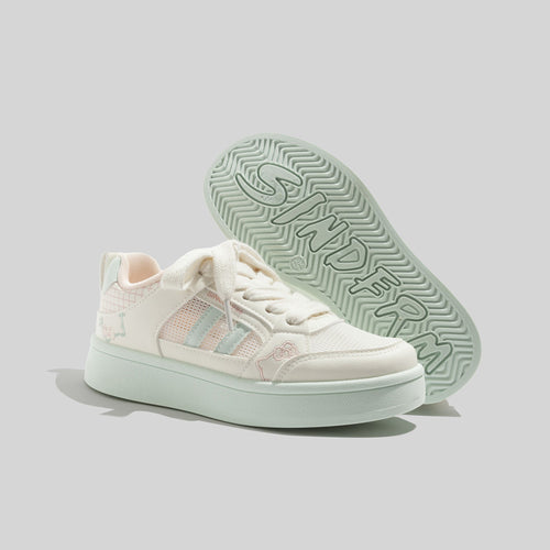 Damen Sportliche Sneakers mit niedlichem Tierdesign und atmungsaktiven Mesh-Einsätzen EB