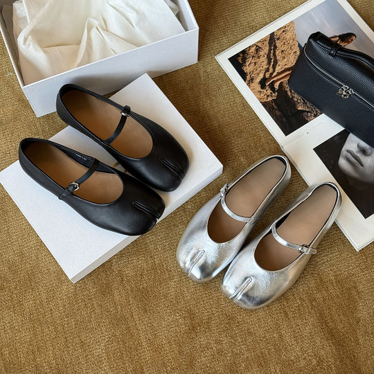 Damen elegante Ballerinas mit funkelndem Design und praktischem Riemchen EB