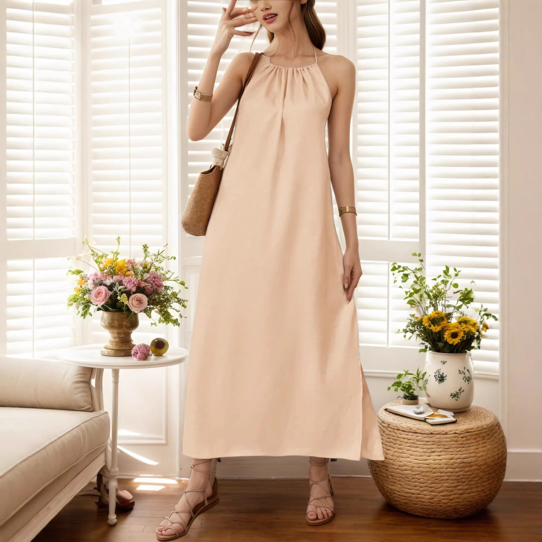 Damen Maxi-Kleid mit elegantem Halterbügel EB