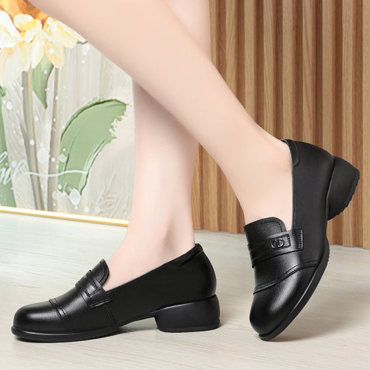 Damen Elegante und komfortable Mokassins mit modischem Riemen EB