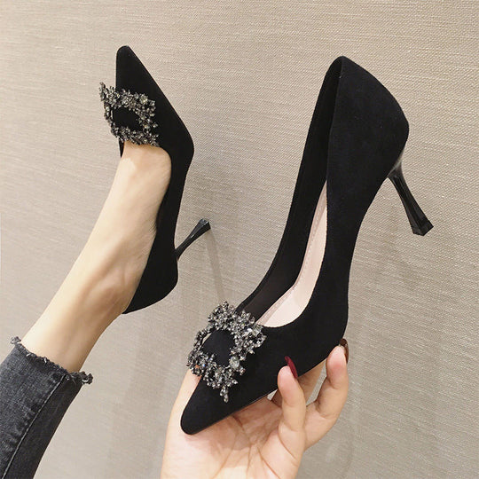 Damen Elegante Pumps mit glamouröser Schmuckapplikation EB