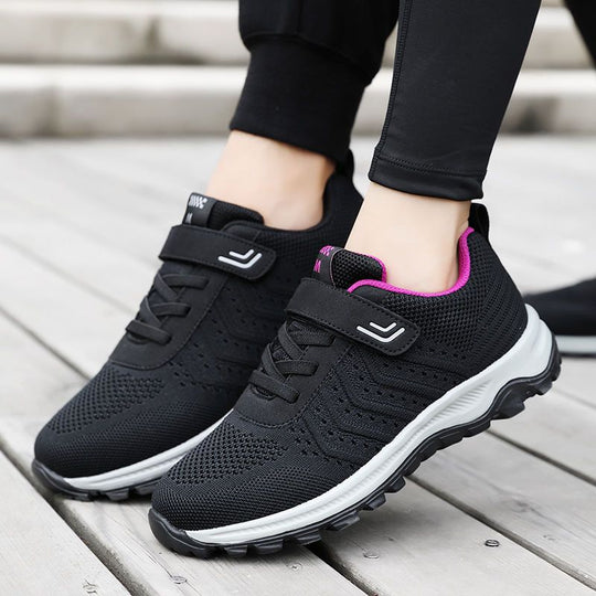 Damen Atmungsaktive Sport-Schuhe mit Klettverschluss und rutschfester Sohle EB