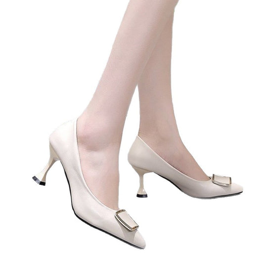 Damen elegante Stiletto-Pumps mit modischer Schnalle EB