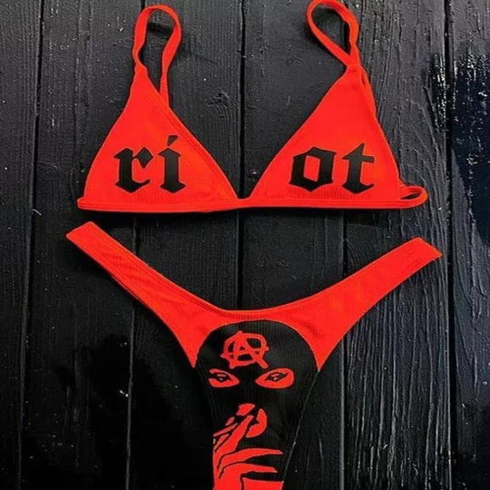 Damen Bikini-Set mit aufregendem Grafikdesign EB
