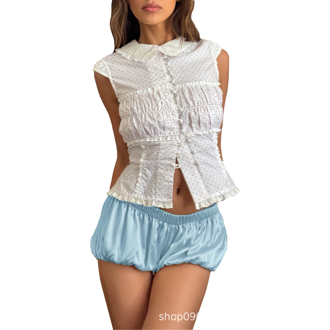 Damen Sportliche Luftige Shorts mit elastischem Bund EB