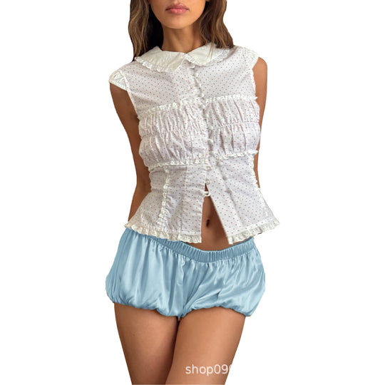 Damen Sportliche Luftige Shorts mit elastischem Bund EB