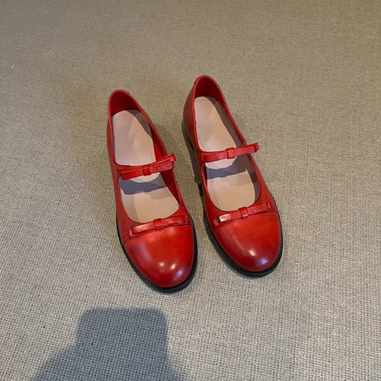 Damen elegante Mary Jane Schuhe mit komfortablem Riemenverschluss und hochwertiger Lederverarbeitung EB
