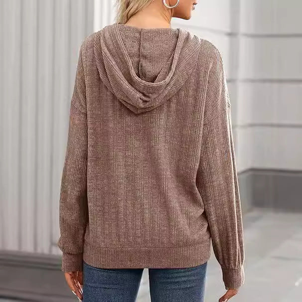 Damen Oversized Kapuzenpullover mit strukturiertem Design EB
