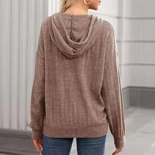 Damen Oversized Kapuzenpullover mit strukturiertem Design EB