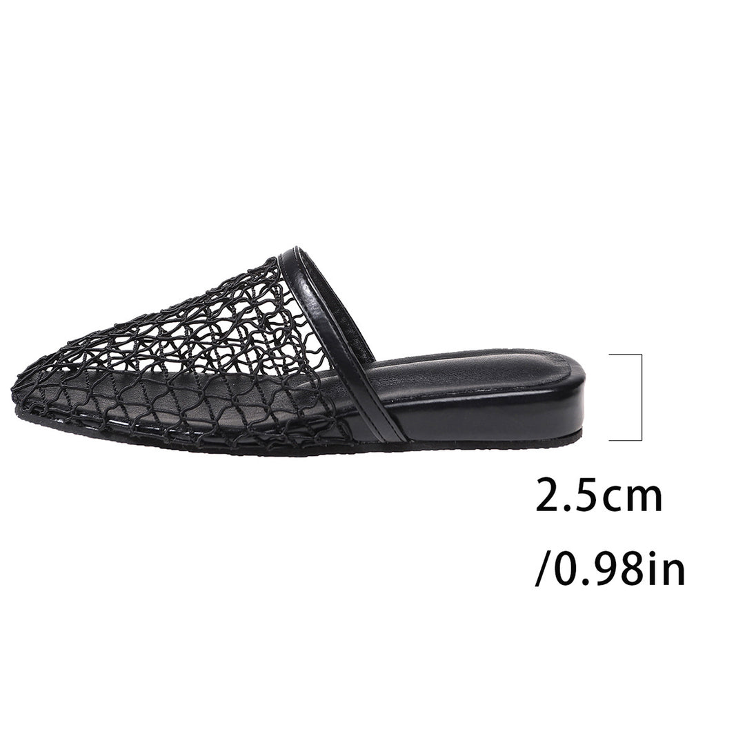 Damen offene Slipper mit eleganten Netzdetails EB