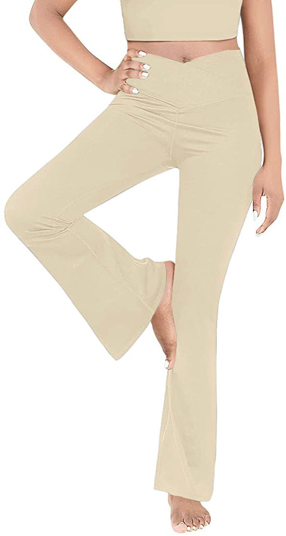 Damen lässige Bootcut-Leggings mit hohem Bund und atmungsaktivem Material EB